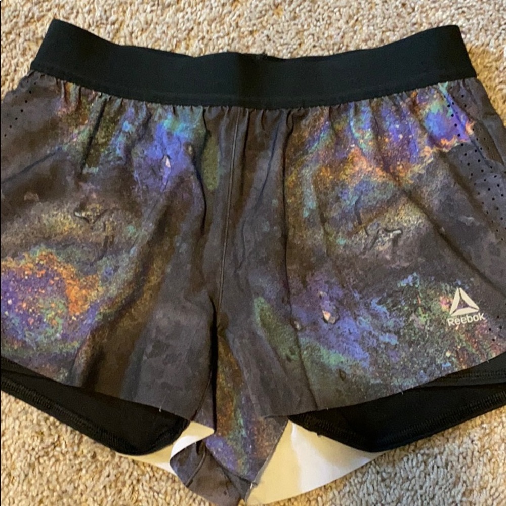 Women’s Reebok CrossFit 2 in 1 shorts.